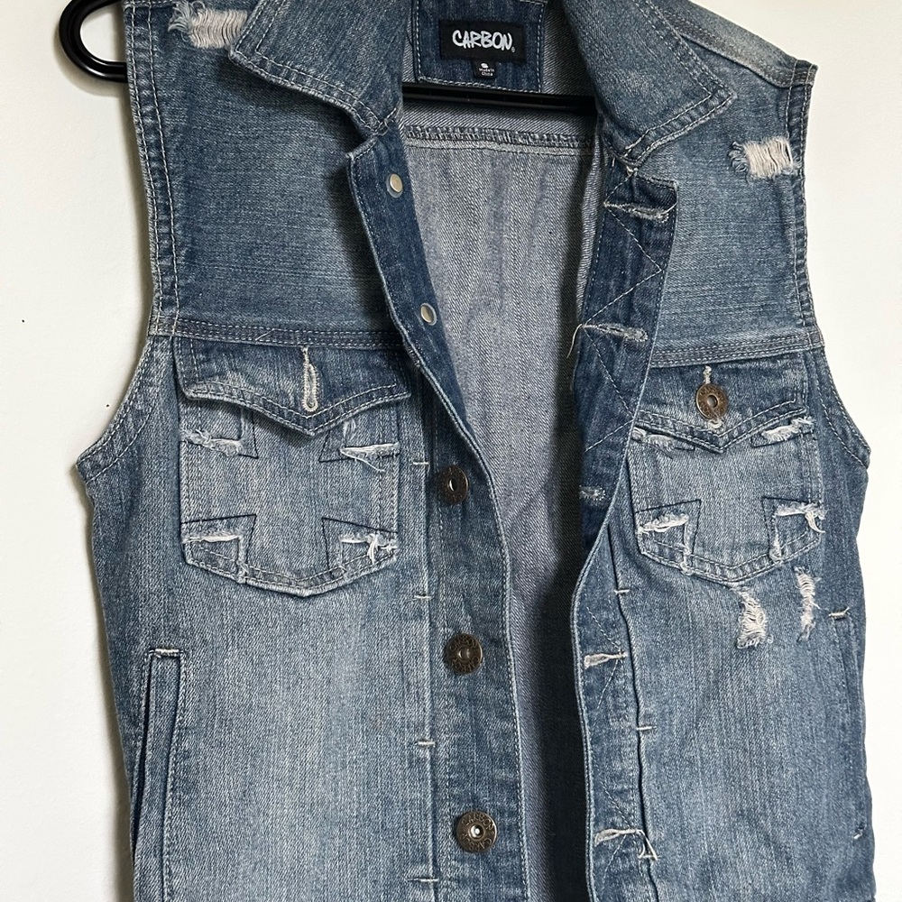 Carbon Blue Distressed Jeans